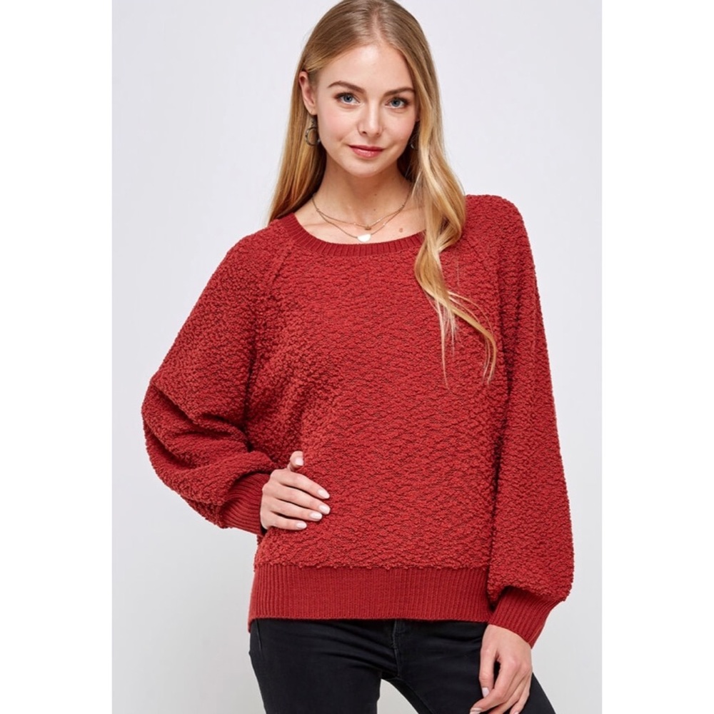 🆕 Brick Bubble Sleeve Sweater